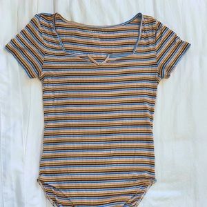 American Eagle striped bodysuit